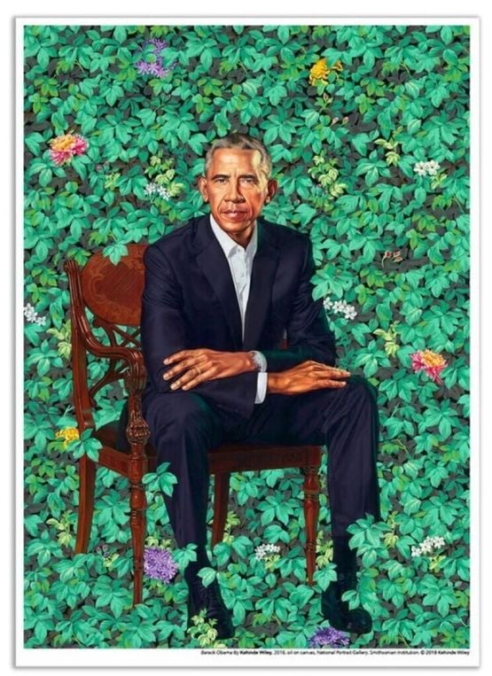 Barack Obama by Kehinde Wiley contemporary artwork Painting