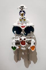 White Discharge Built-up Objects 25 by Teppei Kaneuji contemporary artwork sculpture