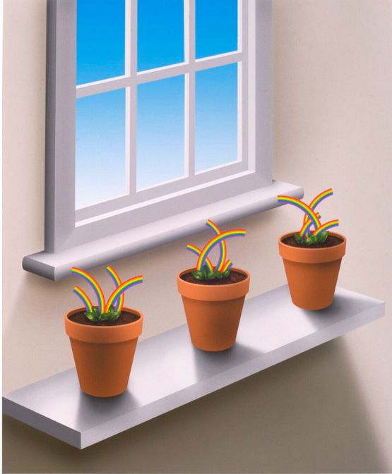 Blooming 2021 by Patrick Hughes contemporary artwork Print