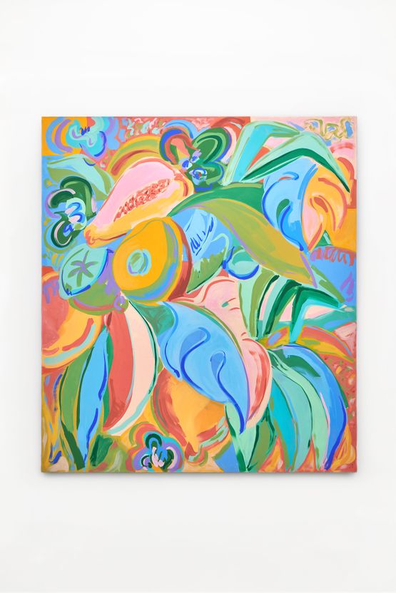 Papaya escondida by Sol Calero contemporary artwork Painting