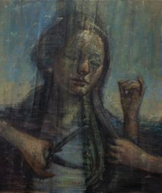 The Cut by Nikos Aslanidis contemporary artwork Painting