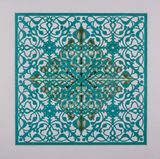Ephemeral Bloom - Teal by Anila Quayyum Agha contemporary artwork works on paper