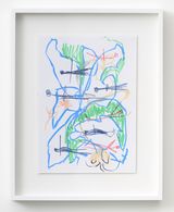 De-Fossilization Of The Look Dialogue With Madonna Del Parto by Pelagie Gbaguidi contemporary artwork works on paper drawing