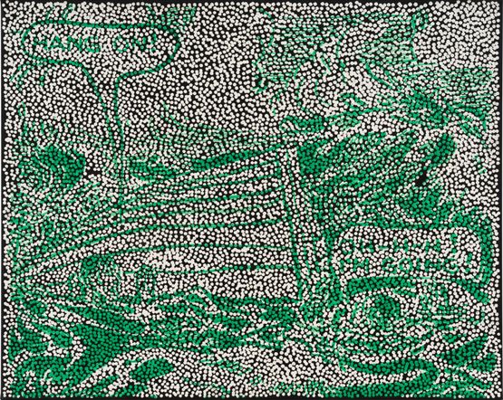 Untitled STWGBTMFSH by Daniel Boyd contemporary artwork Painting