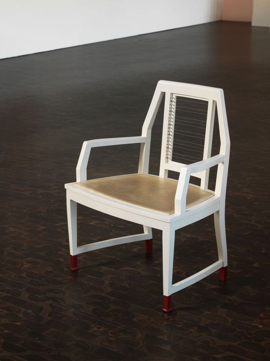 Music Room Darmstadt Armchair Harp and Drum by Nevin Aladag contemporary artwork Sculpture