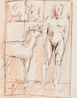 Scene with a Horse and a Figure by Kwon Jin Kyu contemporary artwork works on paper