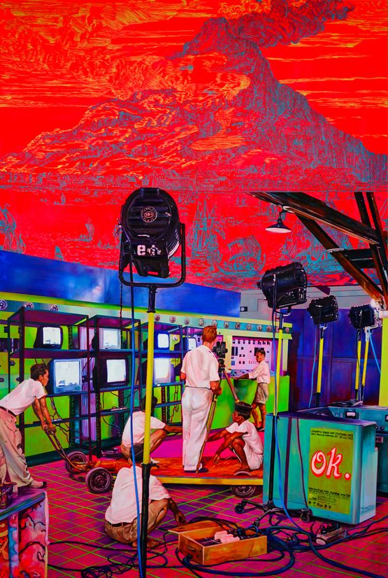 To Navigate and Be a Pirate in the Cost to be in theFrame of the Scene by Zico Albaiquni contemporary artwork Painting