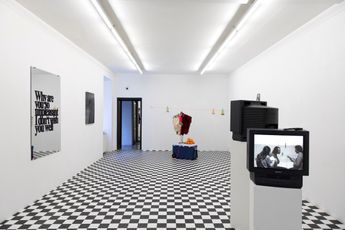 Contemporary art exhibition Group Exhibition On the Level or The Man Who Fell Out of Bed Curated by Jannis Varelas at Krinzinger Schottenfeld Austria