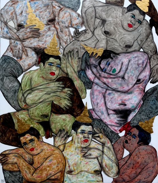 No stranger No. 3 by Anuwat Apimukmongkon contemporary artwork Painting