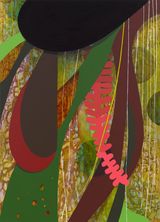 Spores Orbs  Flagella by Carrie Moyer contemporary artwork painting