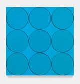 Untitled Circle Painting BlueBlackBlue by Ian Davenport contemporary artwork painting