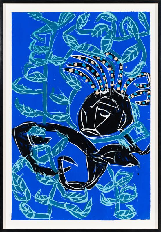 Our Life Mana  Octopus by Dhambit Mununggurr contemporary artwork Works on Paper