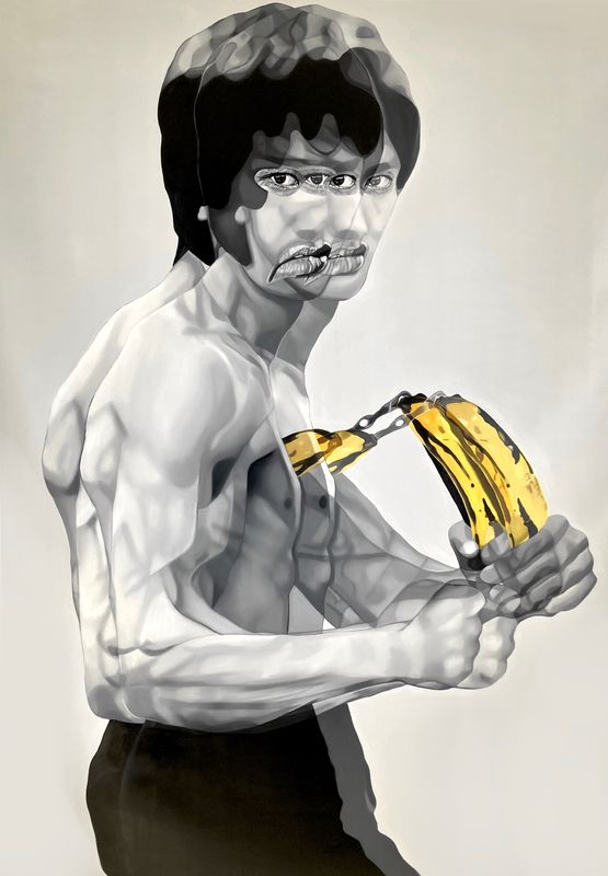 Banana Bruce by Teiji Hayama contemporary artwork Painting