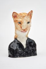 Cat girl by Klara Kristalova contemporary artwork sculpture