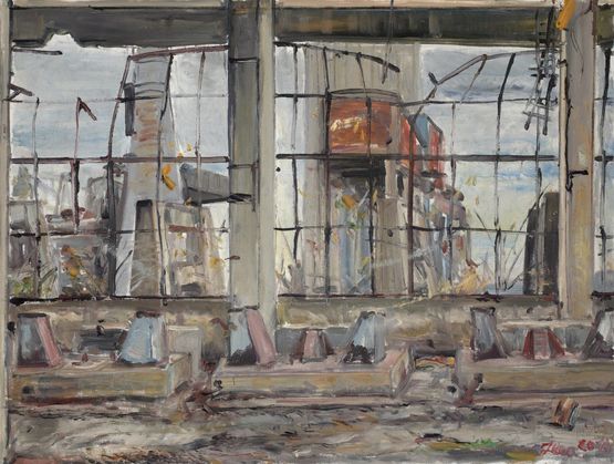 TPP Zalau in demolition nr. 68 by Gheorghe Ilea contemporary artwork Painting