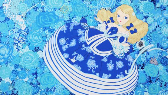 Blue Princess by Amano Yoshitaka contemporary artwork Painting