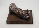 Purple Crocheted Gauntlet by Romilly Saumarez Smith contemporary artwork sculpture
