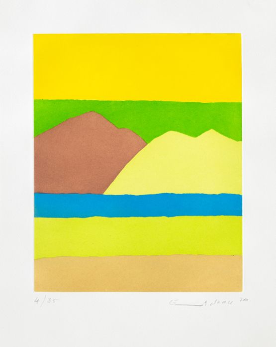 En miroir by Etel Adnan contemporary artwork Print