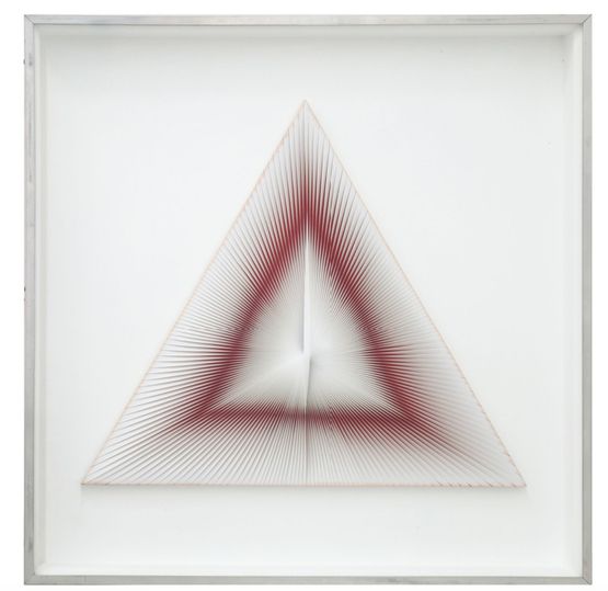 Dinamica triangolare by Alberto Biasi contemporary artwork Painting