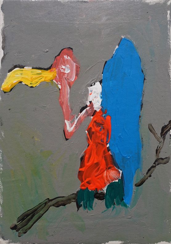 Bird of Bataan 2 by Manuel Ocampo contemporary artwork Painting