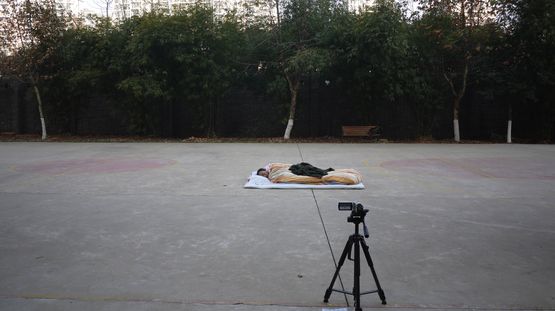 Single Bed 01 Playground by Li Liao contemporary artwork Moving Image