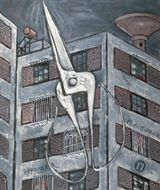 Scissors and Building - Winter by Mao Xuhui contemporary artwork painting