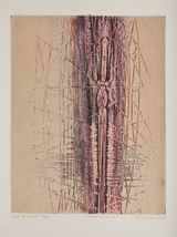 Praying Woman by Krishna Reddy contemporary artwork works on paper