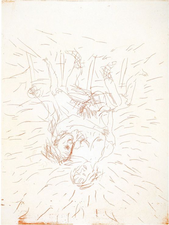 Zu Fuen by Georg Baselitz contemporary artwork Print