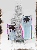 Sunday Cats from the series Revisiting Fear by Tamara K. E. contemporary artwork print