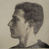The Face of Facebook 5 by Zhu Jia contemporary artwork works on paper