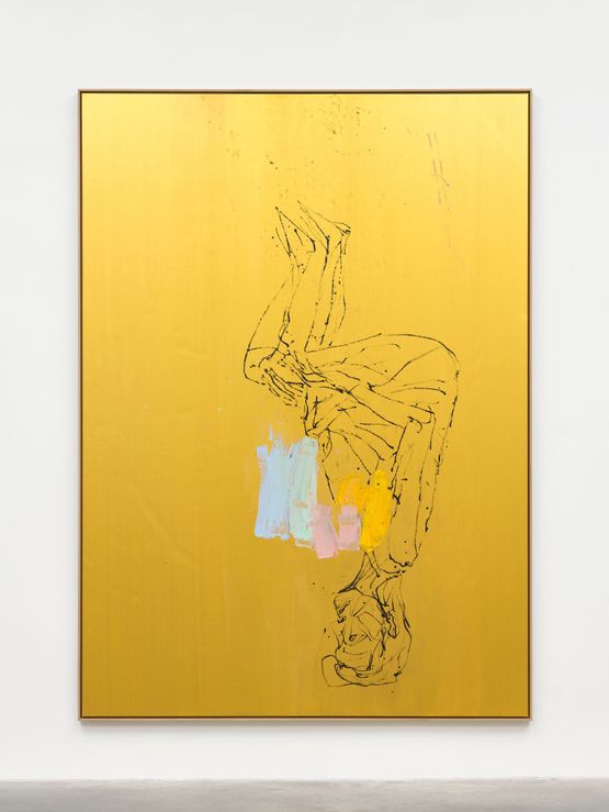 Das zweite mal Grogold Grand Gold for the Second Time by Georg Baselitz contemporary artwork Painting