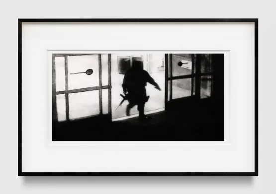 Study of College Shooter June 7 2013 - Santa MonicaSurveillance Video by Robert Longo contemporary artwork Works on Paper