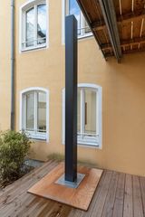Heliogenblue column by Herbert Hamak contemporary artwork sculpture