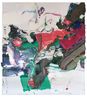 Sleeping with Hill to the North by Zhu Jinshi contemporary artwork Painting