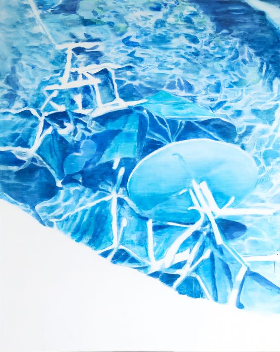 POOL THINGS IN THE POOL by Luke Heng contemporary artwork Painting