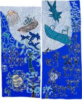 Welcoming the Refugees  Scott Morrison and the Treasurer by Dhambit Mununggurr contemporary artwork painting works on paper