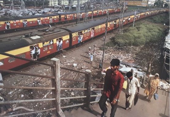 Commuters Mahim Bombay by Raghubir Singh contemporary artwork Photography