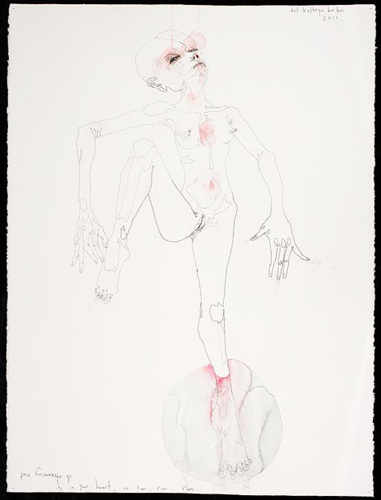 its streaming out by Del Kathryn Barton contemporary artwork Works on Paper