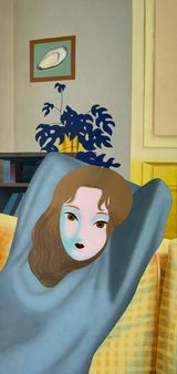 As if without a care in the world by Jang Koal contemporary artwork painting
