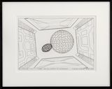 Ellipsoide Kugel und Ellipsoid im Unterraum by Georg Nees contemporary artwork print