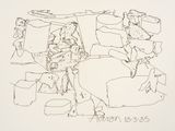 Aaron at Tsukuba 3 by Harold Cohen contemporary artwork drawing painting works on paper