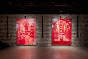 Contemporary art exhibition Jihyun Lee Red Scene at Arario Gallery Seoul South Korea