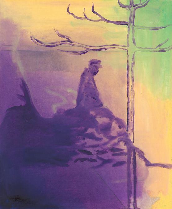 Small Tree Gidon Mountain  by Sawangwongse Yawnghwe contemporary artwork Painting
