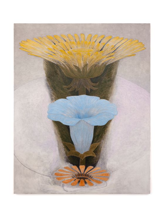 Yellow Blue Orange by Krzysztof Grzybacz contemporary artwork Painting