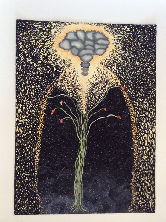 Still Life with Atom Bomb by Ann Leda Shapiro contemporary artwork Works on Paper