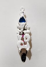 White Discharge Built-up Objects 27 by Teppei Kaneuji contemporary artwork sculpture