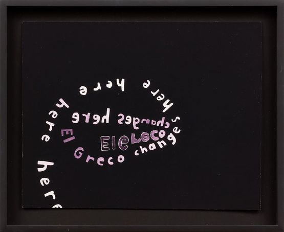 El Greco changes here by Roni Horn contemporary artwork Painting