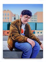 Chinatown Smoke Break by Alannah Farrell contemporary artwork painting