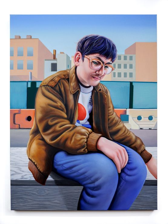 Chinatown Smoke Break by Alannah Farrell contemporary artwork Painting