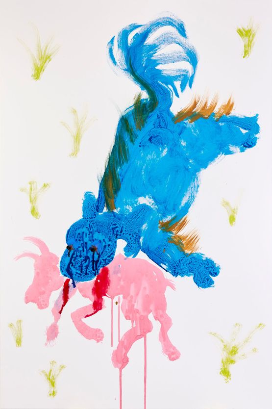apex predator catches prey and then what david attenborough furiously masturbating hidden by the long grasswe have seen this episode and yet we still watch by Jason Phu contemporary artwork Painting